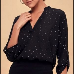 Black and white Lush polka dot blouse